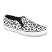 Twisted Womens CORE Classic Leopard Print Slip-on Slim Lo-Top Sneakers -WHITE, Size 10