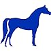 ThatVinylPlace 20 Cm Height By 20 Cm Width Max Azure Blue Horse Sticker, Vinyl, Decal, Car, Boat, Jokey, Pony, Horse, Tattoo, Car Decal, Car Sticker, Wall Sticker, Door, Window, Patio, Bedroom, Room, Kitchen _0046