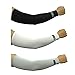 3pairs Cycling Sun Protective Uv Cover Arm Sleeves Athletic Sport Cooling Football Hikhing Golf Fishing Driving Jogging (White, Black, Gray)