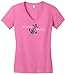 What Happens On the Boat Stays On the Boat Juniors V-Neck Small True Pink
