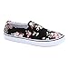 Twisted Womens CORE Classic Floral Printed Slip-on Slim Lo-Top Sneakers - BLACK COMBO, Size 10