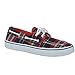 Influence Mens Casual Classic Plaid Boat Shoe, RED, Size 7.5