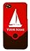 Engraved iPhone 4/4S Case/Cover - SAILBOAT, SAIL, BOATING, SALING YACHT, BOAT - Personalized for FREE (Send us an Amazon email after purchase with your engraving request)