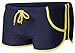 Linemoon Men's Solid Boxer Swimming Briefs With Tie Front Navy 32-35 Inches