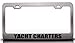 YACHT CHARTERS Hobies Sports Steel Metal License Plate Frame Ch#2