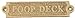 Handcrafted Nautical Decor Solid Brass Poop Deck Sign, 6