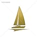 Vinyl Stickers Decals Sailing Boat Garage home window marine success luxury yacht (9 X 7,57 Inches) Matte Metallic Gold