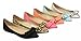 Breckelle's Tasha-21 Women's ballerina boat flat slip on pointed toe with bow suede flats