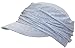 D&Y Women's Ruched Jersey Cloth Military Cadet Hat (One Size) - Gray