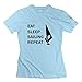 PNHK Women's Eat Sleep Sailing Repeat T Shirt SkyBlue