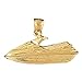 Dazzlers Solid 14 karats Gold Jet Ski Waverunner Charm Pendant available in three colors from jewelsberry (weights: 3.2 grams only)