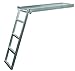 JIF MARINE CSD2-5 5-Step Under Deck Pontoon Ladder Round Front