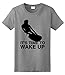 Wakeboarding Wakeboarder Gift Time to Wake Up Ladies T-Shirt Large SpGry