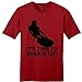 Wakeboarding Wakeboarder Gift Time to Wake Up Young Mens T-Shirt Large ClRed