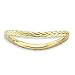 925 Sterling Silver Polished Yellow Gold Plated Wave Ring by Stackable Expressions Size 10