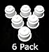 6 Pack of 3 5/8 Universal White Cup Holder Jumbo White Cup holder DRAIN HOLE (Free SHIPPING)
