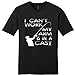 Fishing Gift Can't Work My Arm is in a Cast Young Mens T-Shirt Large Black