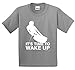 Wakeboarding Wakeboarder Gift Time to Wake Up Youth T-Shirt Large SpGry