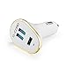G-Cord® High Output 3 USB Port 32W 6.3A Car Charger for iPhone iPad iPod Samsung Galaxy Android Smartphones Tablet PC Bluetooth Speaker and other USB Powered Devices (White)
