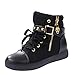 iMaySon Womens Skull Canvas Lace-up Zipper Increat Confortable Sports Shoes