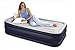 Intex Deluxe Pillow Rest Raised Airbed with Soft Flocked Top for Comfort, Built-in Pillow and Electric Pump, Twin, Bed Height 16 3/4
