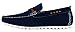 WUXING Men's Leather Brief Handsome Guys Casual Flat Moccasin(8 D(M)US,dark blue)