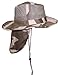 Wide Brim Men Safari/Outback Summer Hat With Neck Flap (Small, Light Desert Camo)