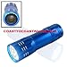 2 Pc Total Super Bright 9 LED Compact Aluminum Flashlight Cool Blue For Camping, Car, Truck, Home ETC
