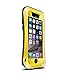 ELECDAY 2014 Military Series Aluminum Metal Heavy Hard Protective Case Cover Waterproof Dustproof Shockproof Dirtproof Weatherproof with Gorilla Glass Metal Corning Shell Membranes For 4.7 Inch Iphone6 iphone 6 VI + ELECDAY Brand Water Resistant Card Protective Bag (Yellow)