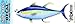 Salty Bones BPF2480 UV and Weather-Resistant Fish Profile Decal for Cars and Boats, Tuna