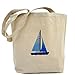 CafePress Blue SailBoat Canvas Tote Bag - Standard Multi-color