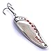 Hisea Long Casting Metal Spoons Spinnerbaits Bleeding Shad Nice Action Hard Spinner Fishing Lures for Bass & Walleye, 50mm 7.5g