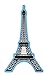 Eiffel Tower Paris Blue Vinyl Sticker - Car Phone Helmet - SELECT SIZE