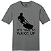 Wakeboarding Wakeboarder Gift Time to Wake Up Young Mens T-Shirt Large Grey