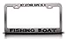 MY OTHER RIDE IS A FISHING BOAT Metal License Plate Frame Tag Holder Chrome