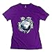 Women's StarCraft 2 Wings Of Liberty Logo Screw Neck Tshirts Purple