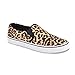 Twisted Womens CORE Classic Leopard Print Slip-on Slim Lo-Top Sneakers -TAN, Size 10