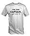 6 Tee Niners Men's I'm The Captain , Get Over It T-Shirt Small White