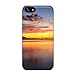 Special Two Tone Skin Case Cover For Iphone 5/5s, Popular Lit Powerboat In Bay At Sunset Phone Case
