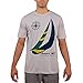 Altered Latitudes Men's Compass Sailboat Annapolis Sailing UPF Short Sleeve T-Shirt Large Athletic Grey
