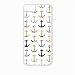 Pattern Filled Anchors Case for the Apple Iphone 5C-Hard White Plastic Outer Shell with Inner Soft Black Rubber Lining