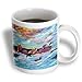 Sandy Welds Seaside Girls - Paddling with Dolphins, 3 seaside girls in boat pet dolphins - 15oz Mug (mug_66358_2)
