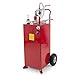 30 Gallon Gas Caddy Tank Storage Drum Barrel Gasoline Fluid Diesel Carrier Rotary Pump W/ Wheels Automotive