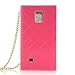 Nancy's Shop Hand Bag Case Cover for Samsung Galaxy Note Iv Luxury Bow Fashion Wallet Flip Feature with Card Slots/holder&strap Pu Leather Hand Bag Case Cover for Samsung Galaxy Note 4 (Hand Bag HOT Pink Nancy's Shop Case)