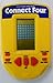 1995 Milton Bradley Company MB Milton Bradley Connect Four LCD Electronic Hand-Held#4634 (Yellow Body Version with Reddish Buttons and White/Blue Lettering on Top)