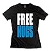 ZZY Funny Free Hugs T Shirt - Women's Tshirt Black Size S
