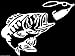 BASS FISHING SPINNER BAIT WINDOW VINYL DECAL STICKER LAPTOP SUV BOAT TRAILER BIN