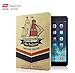 Tablet Case, Super Slim Loveliness Cartoon Flip Stand Case for Ipad 2/3/4 Leather Case (Retro Sailboat)