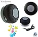 Josi Minea® HD Water Resistant Universal Wireless Bluetooth 3.0 Shower Speaker, Waterproof Handsfree Portable Stereo Speakerphone with Built-in Mic, 6hrs of playtime, Control Buttons and Dedicated Suction Cup for Shower, Bathroom, Pool, Boat, Car & Beach for Samsung Galaxy S5 / S4 / S3, Apple iPhone 5 / 5S / 5C / 4S / 4, iPad 4 / Retina Display, iPad Air / Mini iPod Touch & most other Mob