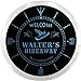 ncx0041-tm Walter's Hideaway Boat Custom Name Neon Sign Clock